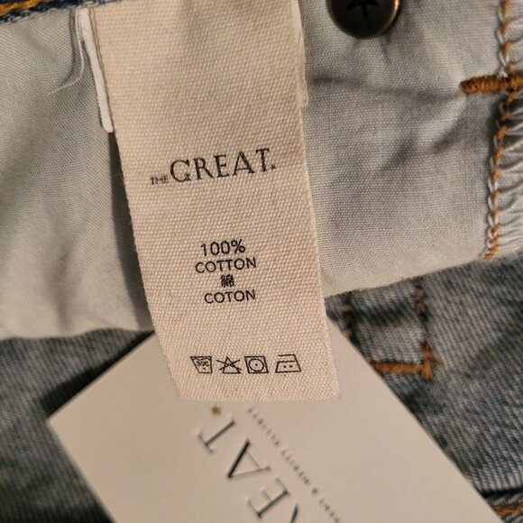 The GREAT The Column Skirt In Monterey Wash - Picture 8 of 11